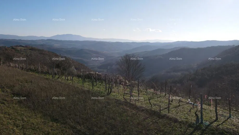 KAŠČERGA – Atraktivno građevinsko zemljište 1665 m2 s  pogledom na Učku