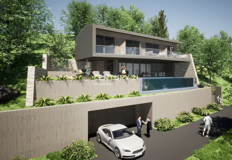 GROŽNJAN, SURROUNDINGS, VILLA WITH PANORAMIC VIEW OF NATURE AND THE SEA – 2