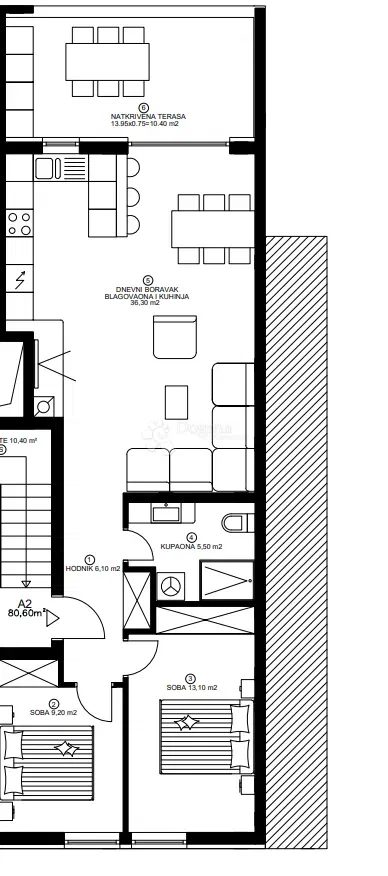 Allogio Valmade, Pula, 41,80m2 – 3