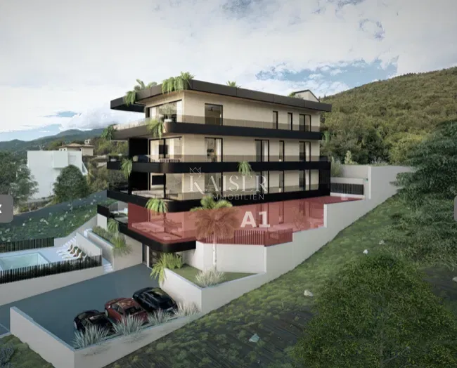 Opatija-Ičići, esclusivo appartamento con tre camere da letto, giardino privato e vista panoramica sul mare – 2
