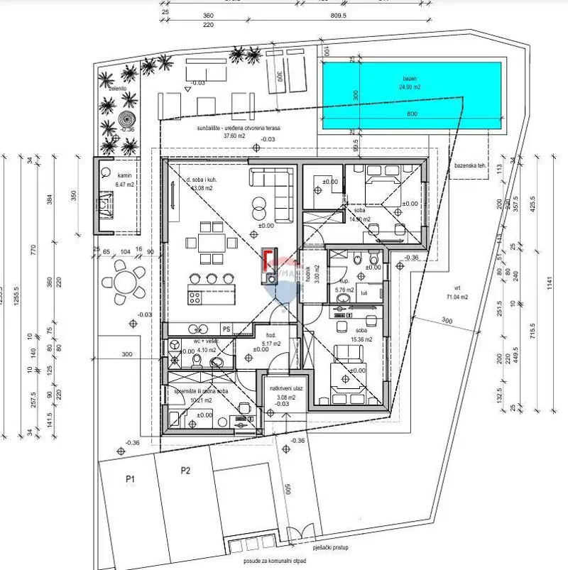 Building plot Kanfanar, 400m2 – 3