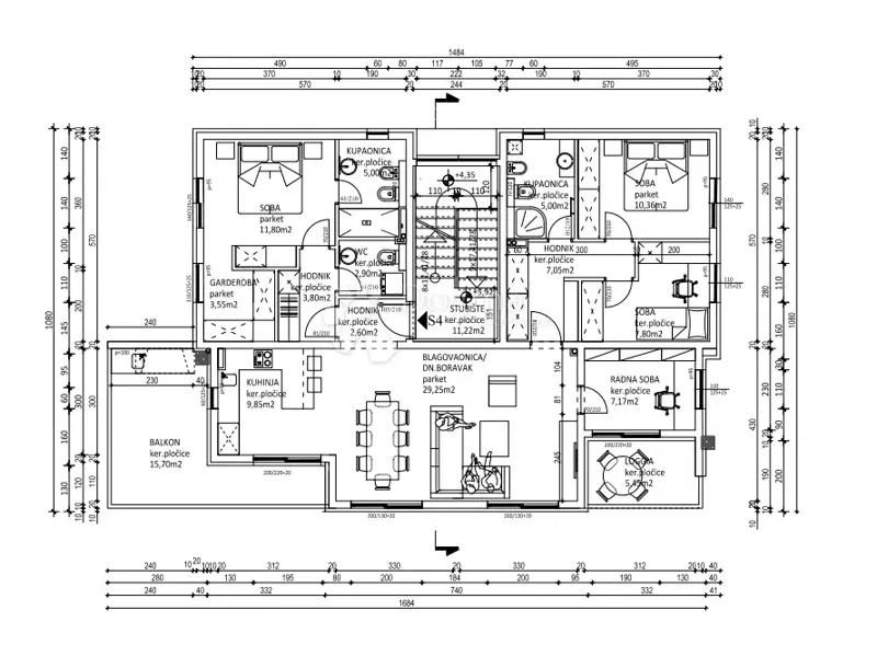 Flat Podstrana, 62m2 – 2