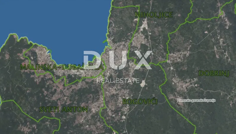 KRK SZIGET, MALINSKA - EXKLUZÍV!! 641 m2-es építési telek tengerre néző kilátással – 2
