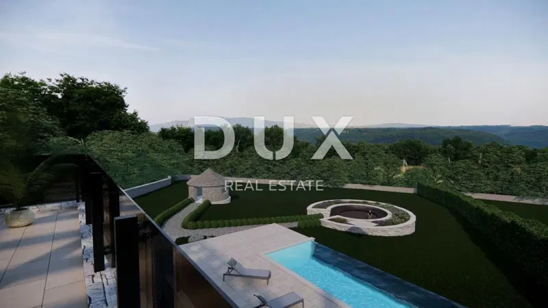 ISTRIA, PIĆAN - Land with construction of two houses, edge of the village, view of nature – 2