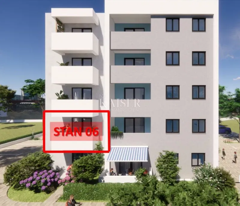 Isztria, Pula - kétszobás apartman 54m2, új épületben, lifttel – 2