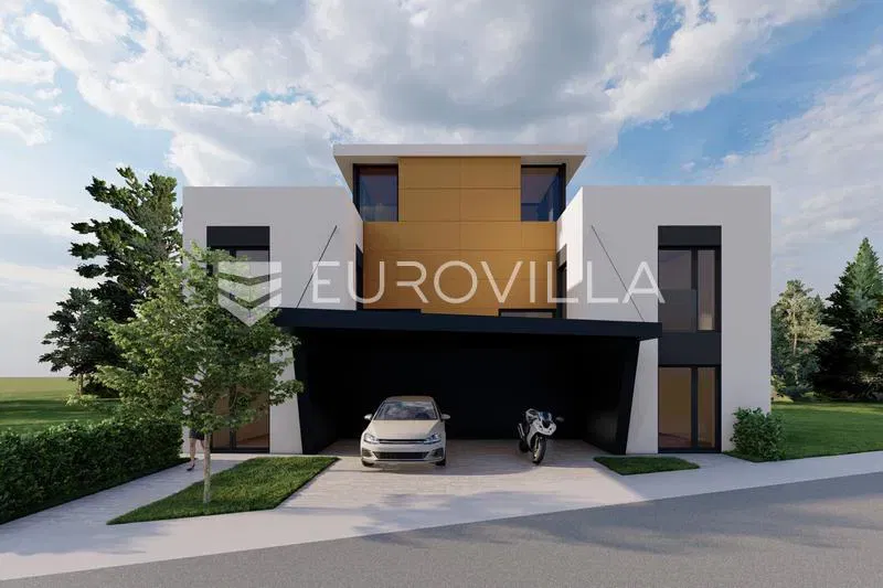 Osijek, Ulica Jela, moderna kuća površine 170 m² s vrtom, balkonom i krovnom terasom novogradnja
