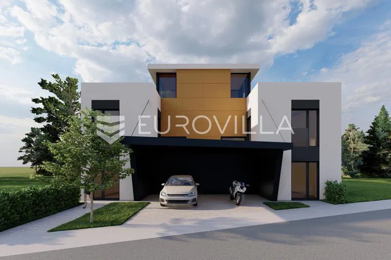 Osijek, Ulica Jela, moderna kuća površine 170 m² s vrtom, balkonom i krovnom terasom novogradnja
