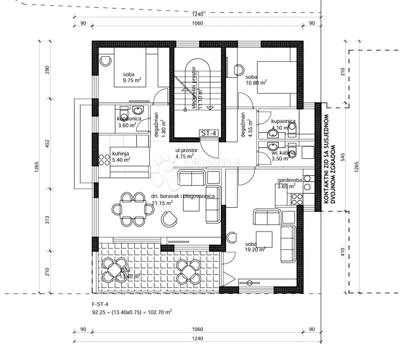 Flat Makarska, 99,64m2 – 2