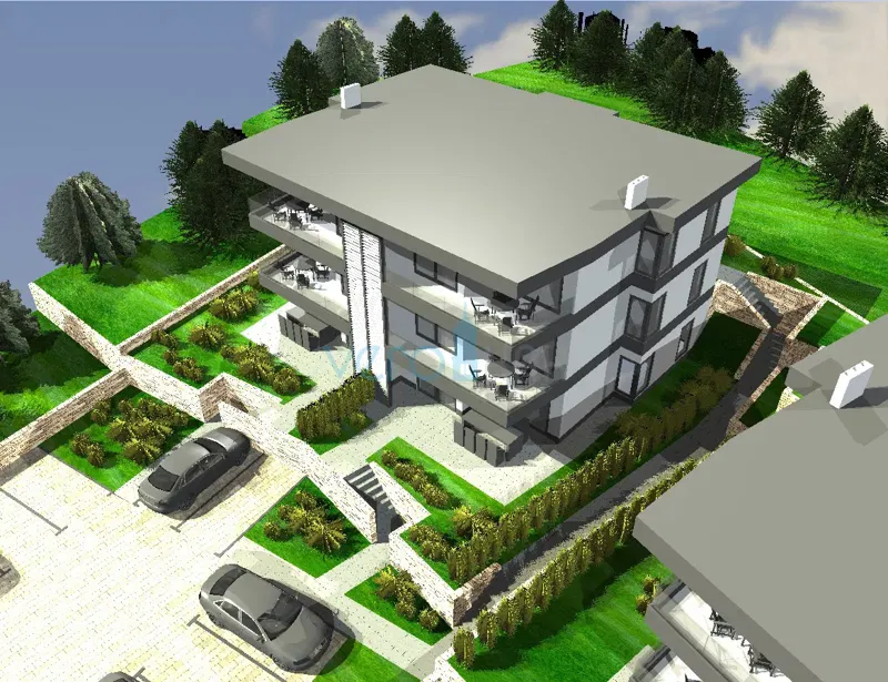 Omišalj, isola di Krk, nuova costruzione, appartamento bilocale al piano terra, giardino, seconda fila dal mare, vendita – 3