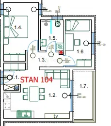 Allogio Centar, Pula, 58,65m2 – 3