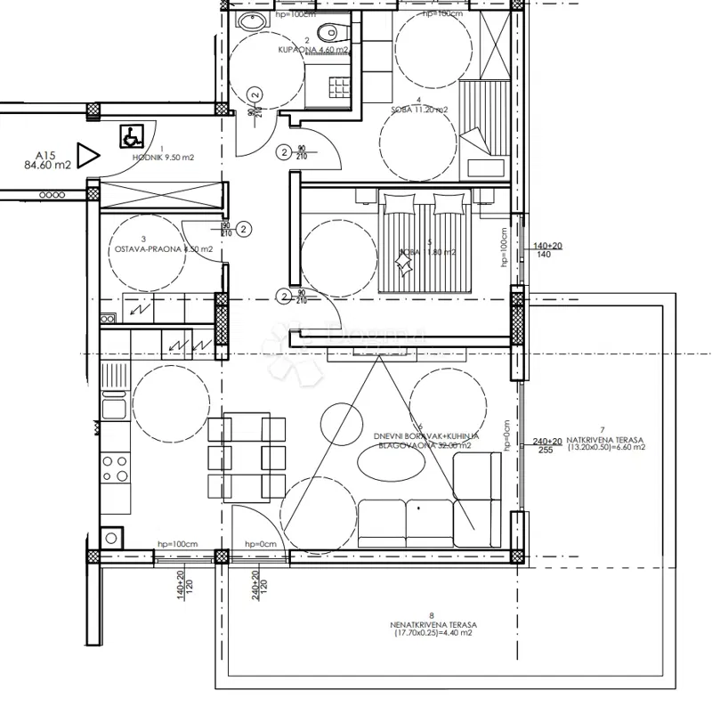 Allogio Veli vrh, Pula, 86,50m2 – 2