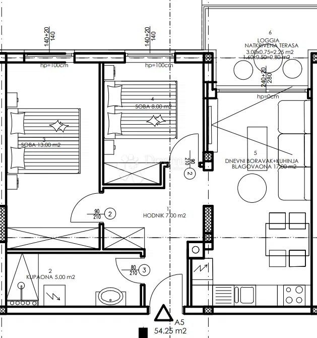 Flat Veli vrh, Pula, 86,50m2 – 3