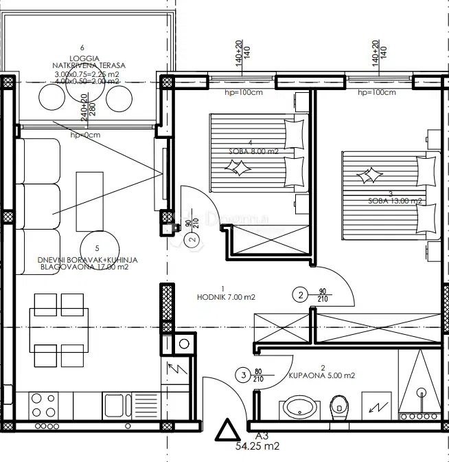 Allogio Veli vrh, Pula, 86,50m2 – 3