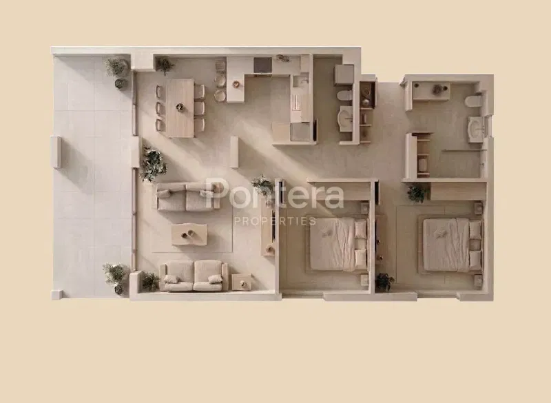 ISTRIA, POLA – Appartamento al piano terra 86,05 m² | Ampio terrazzo | Posto auto in garage, A1 – 2