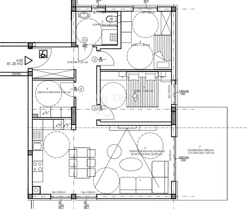 Allogio Veli vrh, Pula, 86,50m2 – 2