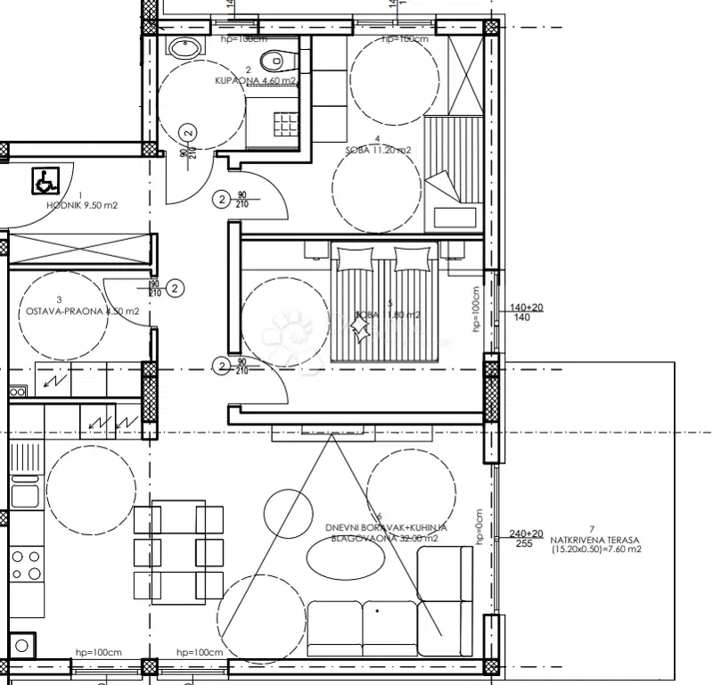 Lakás Veli vrh, Pula, 86,50m2 – 2