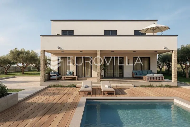 Zadar, Slivnica, prekrasna villa u izgradnji s velikim potencijalom