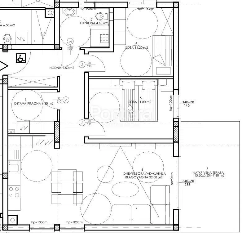 PULA – NOVOGRADNJA | Stan na 4. katu 81,20 m² | garažno parkirno mjesto A39 – 2