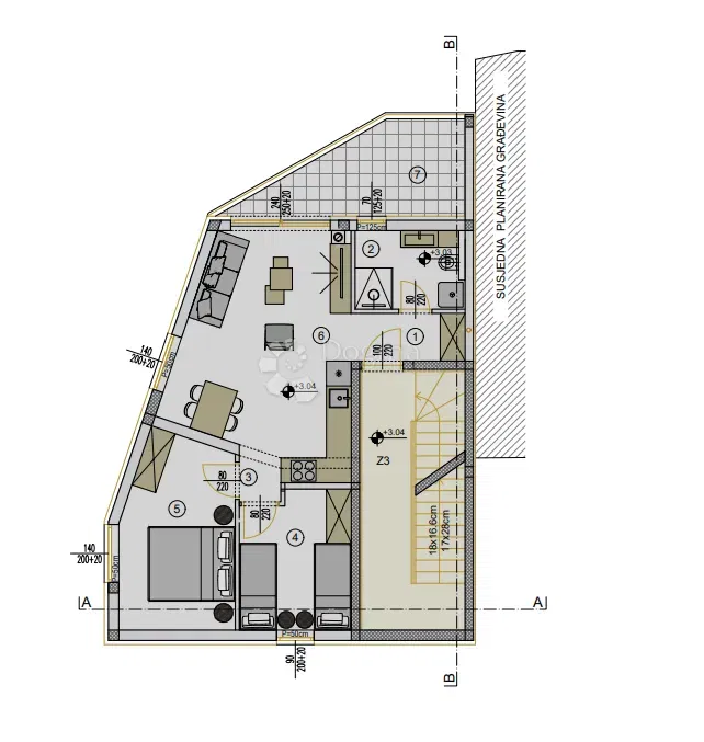 Mieszkanie Veli vrh, Pula, 52,09m2 – 2