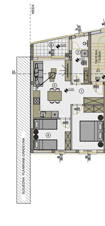 Lakás Veli vrh, Pula, 52,09m2 – 2