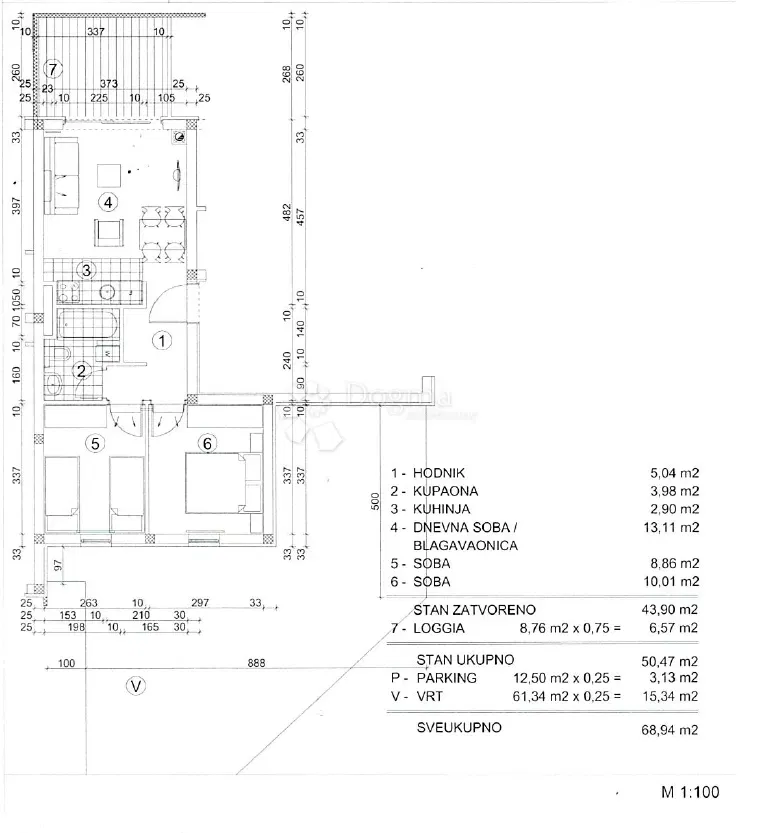 Flat Lukovo, Senj, 68,94m2 – 3