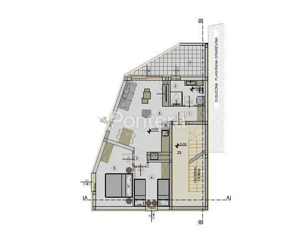 PULA – VELI VRH | Stan A2 | 1. kat | Novogradnja | 54,82 m² | terasa | parking – 2
