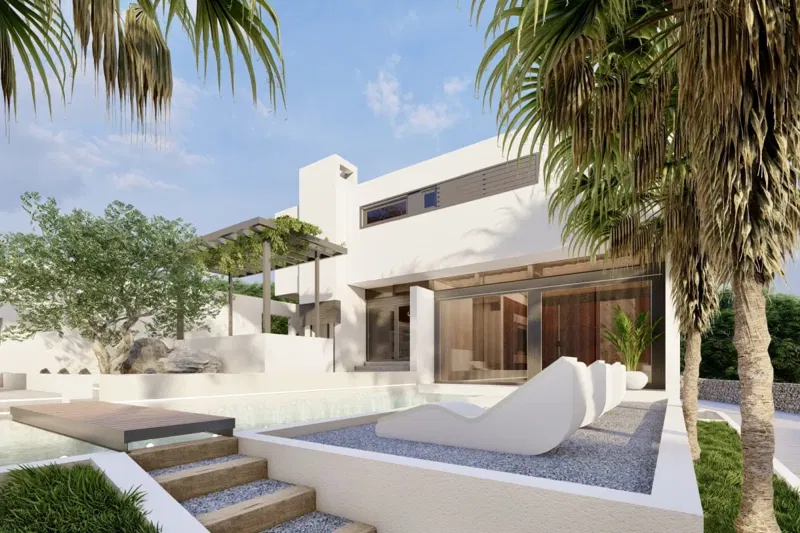 Modern luxury villa with a pool and panoramic sea view – 2
