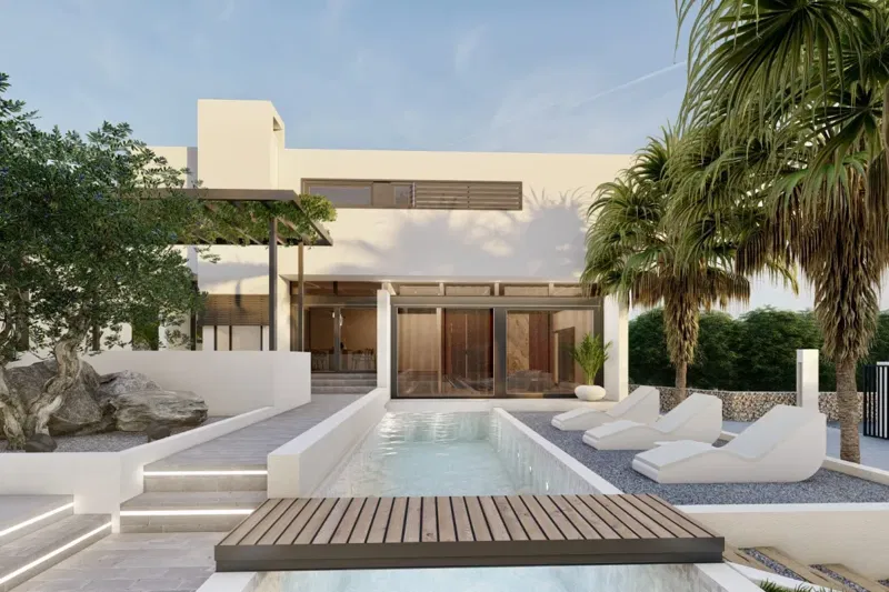 Modern luxury villa with a pool and panoramic sea view – 3