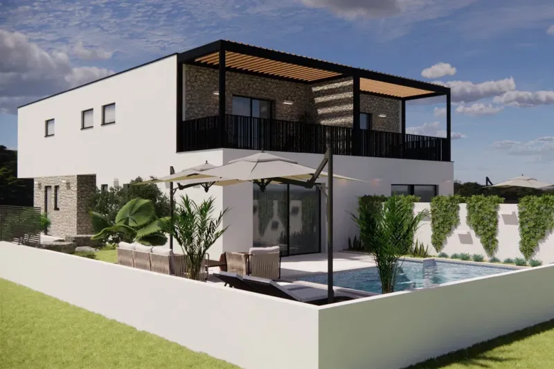 Casa bifamiliare moderna con piscina – 3