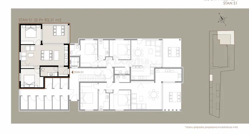 Flat Privlaka, 83,31m2 – 2
