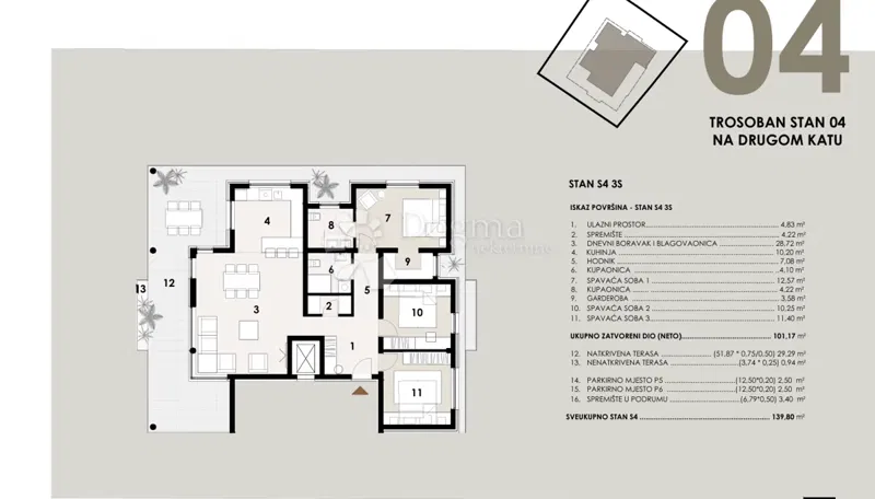Lakás Vir, 139,80m2 – 3