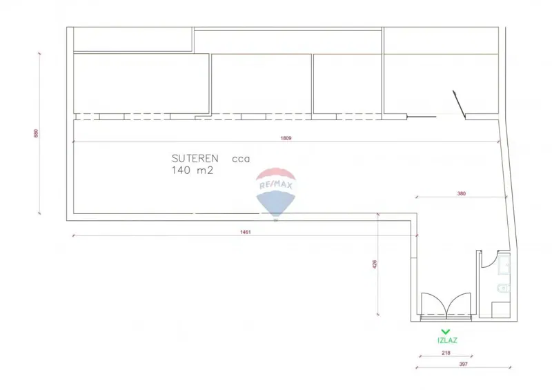 Rovinj, veliki uredski prostor 140m2, pješačka udaljenost od centra