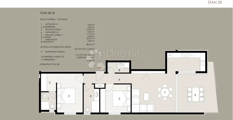 Allogio Privlaka, 99,88m2 – 3