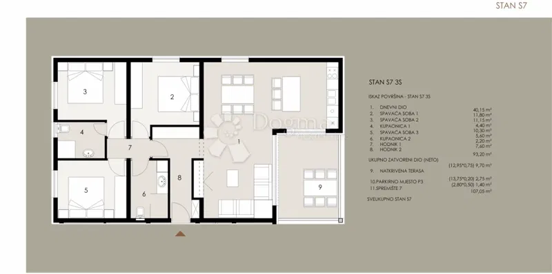 Allogio Privlaka, 107,05m2 – 3