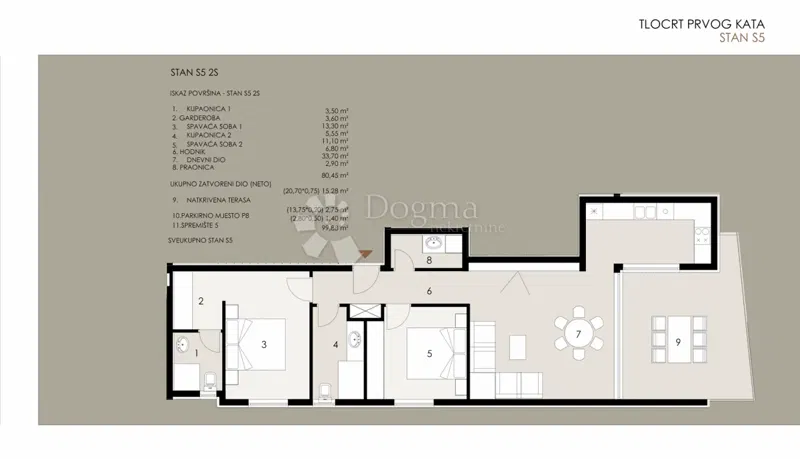 Allogio Privlaka, 99,88m2 – 3