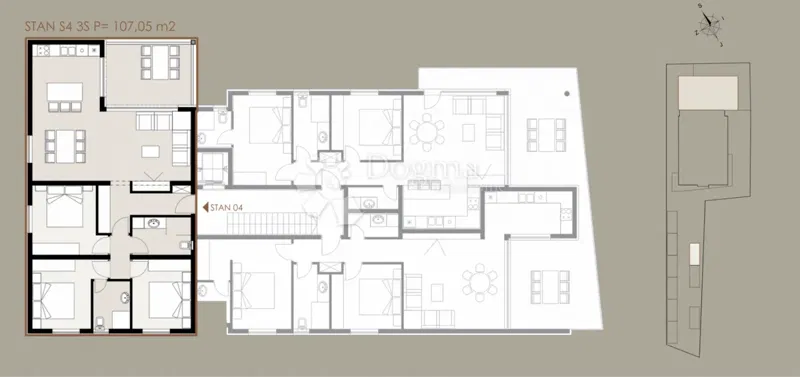 Flat Privlaka, 107,05m2 – 2