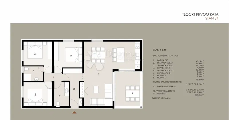 Flat Privlaka, 107,05m2 – 3