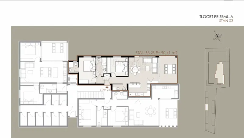 Flat Privlaka, 90,41m2 – 2