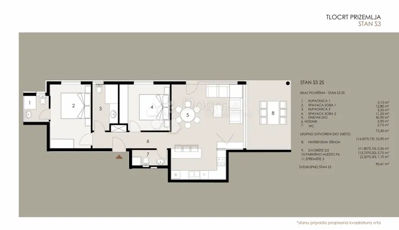 Flat Privlaka, 90,41m2 – 3