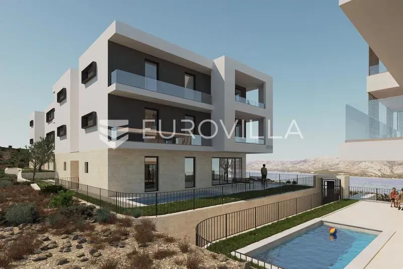 Zadar, Vinjerac, two-bedroom apartment C2 with swimming pool and garden, ground floor – 3