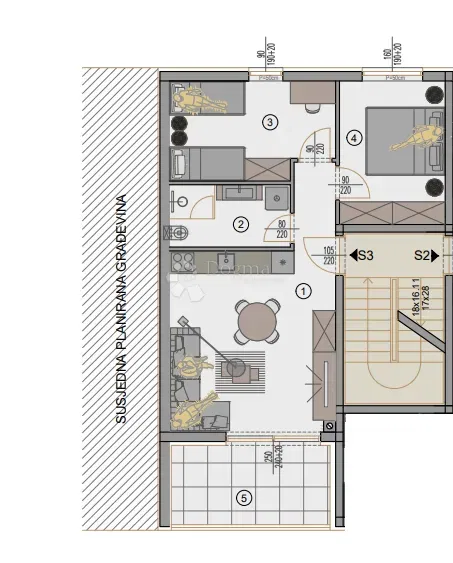Flat Centar, Pula, 77,88m2 – 3