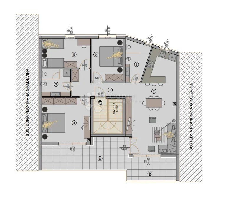Квартира Centar, Pula, 77,88m2 – 3