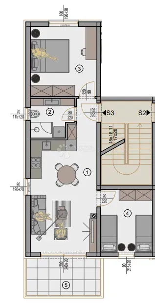 Flat Centar, Pula, 77,88m2 – 2