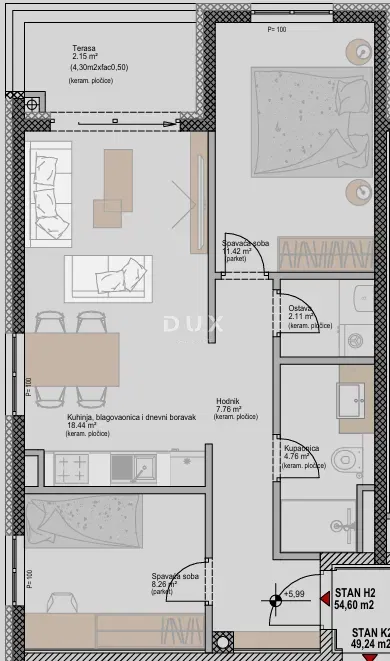 ISTRIA, POREČ - Appartamento moderno con 2 camere da letto + bagno in un nuovo progetto, vicino al mare, possibilità di finanziamento con mutuo – 3