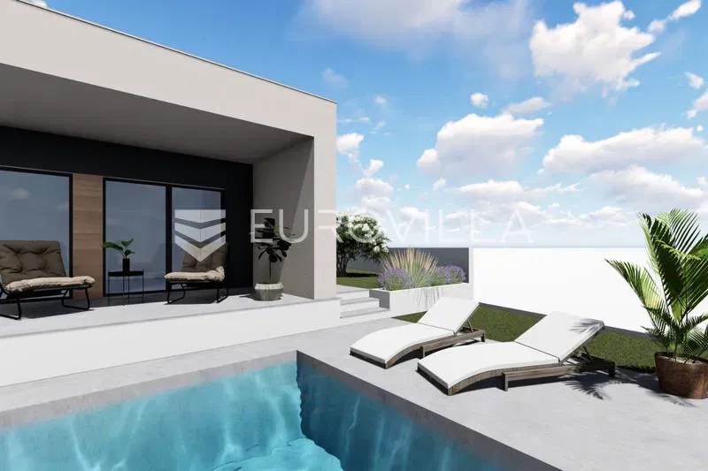 Ližnjan, Muntić: Modern Ground-Floor House 147 m² with Pool and Garage, Roh-bau Opportunity – 2