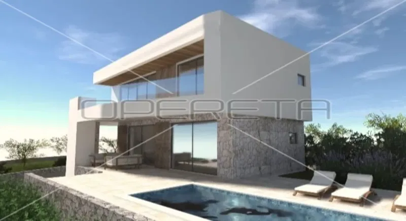 Land with a project for a modern house with a pool in Vinišće – 3