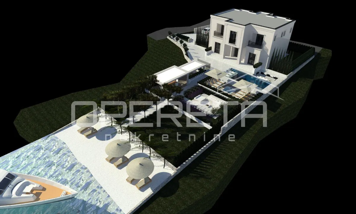 Pašman - građevinsko zemljište 1157 m², prvi red do mora