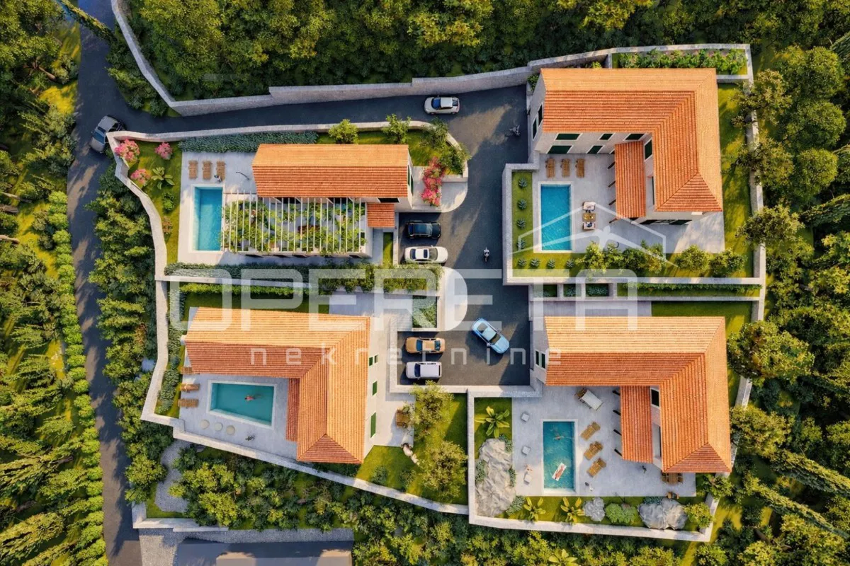 Baugrundstück mit Vorentwurf für 4 Häuser, Čilipi