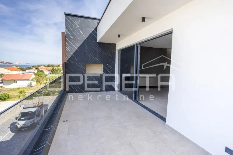New Development in Stara Novalja, 2-Bedroom Apartment with Large Terrace and Open Sea View – 2