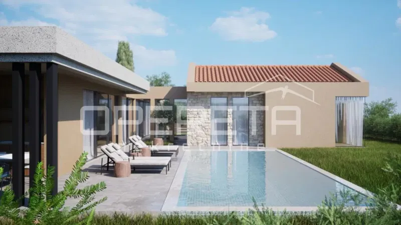 Buje Area – Single-Storey House Under Construction with Pool – 2